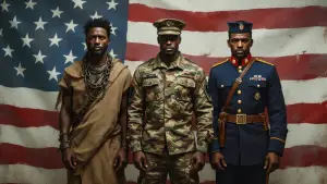 Backdrop to the movie "Black Men in Uniform" #537539