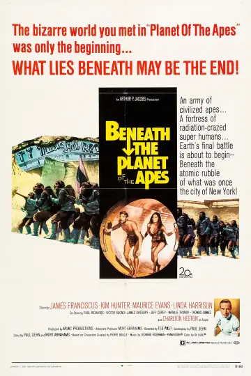 Poster to the movie "Beneath the Planet of the Apes" #809129