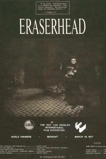 Poster to the movie "Eraserhead" #1531582