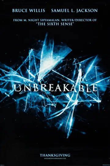 Poster to the movie "Unbreakable" #695359