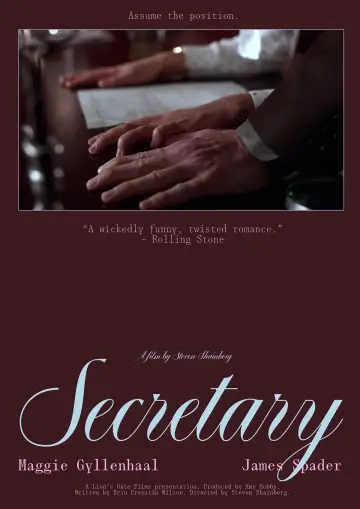 Poster to the movie "Secretary" #1231235