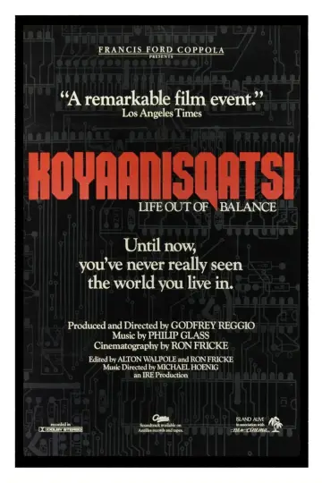 Poster to the movie "Koyaanisqatsi" #939402