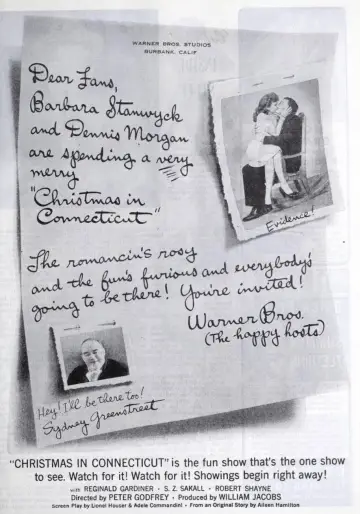Poster to the movie "Christmas in Connecticut" #1062461
