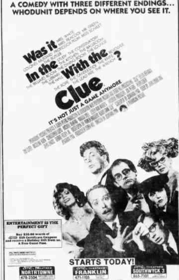 Poster to the movie "Clue" #1863350