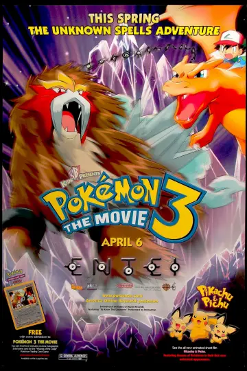 Poster to the movie "Pokémon 3: The Movie" #805716
