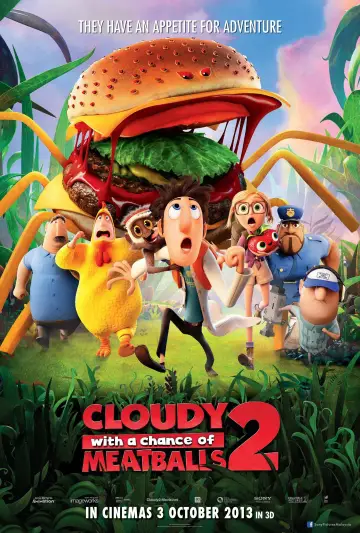 Poster to the movie "Cloudy with a Chance of Meatballs 2" #1894864