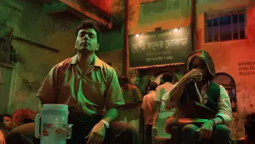 Backdrop to the movie "Shri Swapankumar-er Badami Hyena