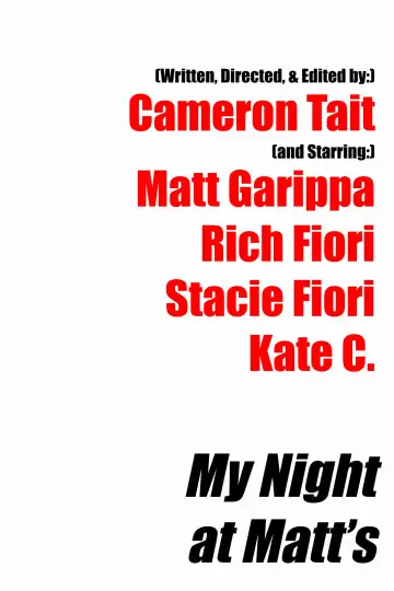 Poster to the movie "My Night at Matt