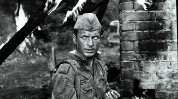 Men in Soldier's Overcoats Poster