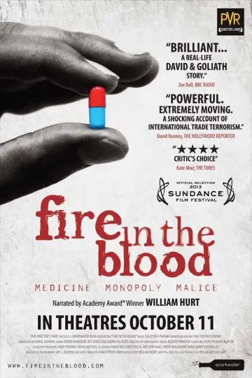 Poster to the movie "Fire in the Blood" #1064079
