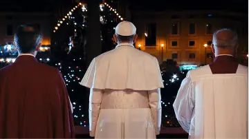 Backdrop to the movie "Pray for me: Pope Francis