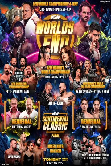 Poster to the movie "AEW Worlds End 2025" #934994
