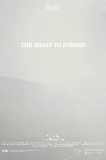 Poster to the movie "The Right to Forget" #825032