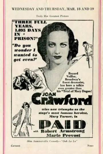 Poster to the movie "Paid" #1524255
