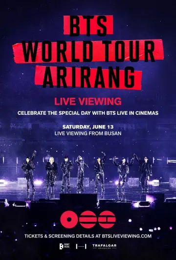 BTS World Tour 'Arirang' in Busan: Live Viewing Poster