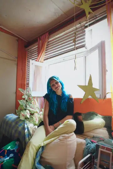 Azul com A de Aliete Poster