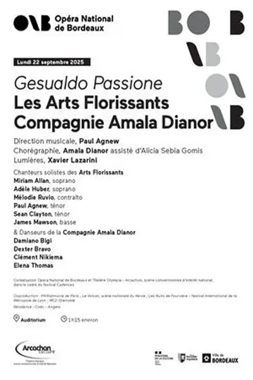 Amala Dianor and Les Arts Florissants: Gesualdo Passione @ Nuits de Fourvière 2026 Poster