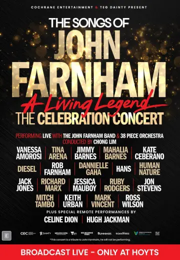 THE SONGS OF JOHN FARNHAM: A LIVING LEGEND – THE CELEBRATION CONCERT Poster
