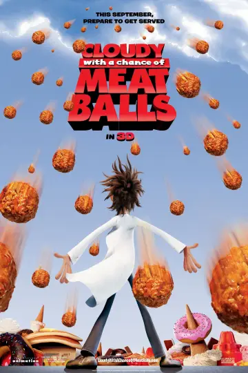 Poster to the movie "Cloudy with a Chance of Meatballs" #667455