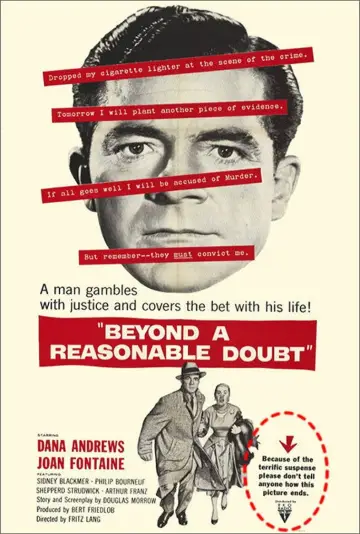 Poster to the movie "Beyond a Reasonable Doubt" #1870678