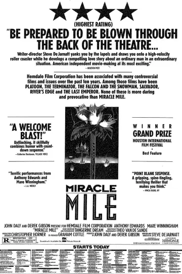 Poster to the movie "Miracle Mile" #875850