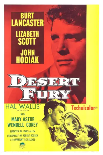 Poster to the movie "Desert Fury" #1105379