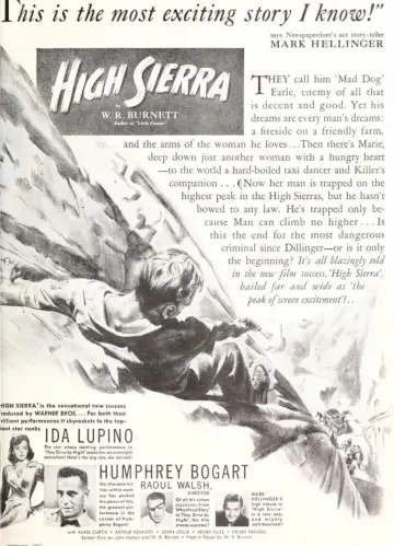 Poster to the movie "High Sierra" #1059525