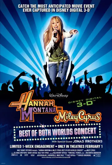 Poster to the movie "Hannah Montana & Miley Cyrus: Best of Both Worlds Concert" #1778006