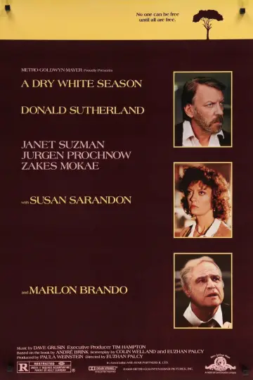 Poster to the movie "A Dry White Season" #1803235