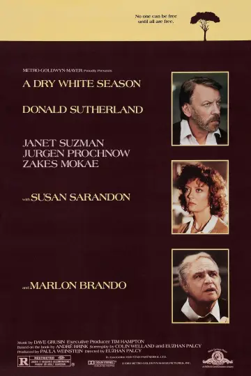 Poster to the movie "A Dry White Season" #1803236