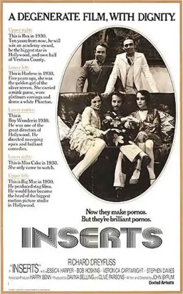 Poster to the movie "Inserts" #1905270