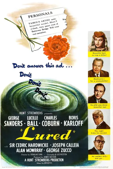 Poster to the movie "Lured" #1059186