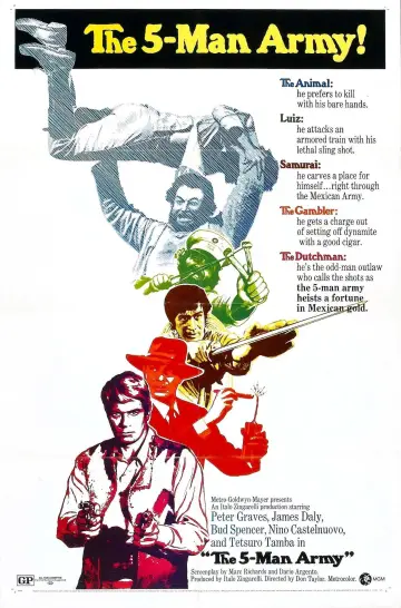 Poster to the movie "The 5-Man Army" #1574184