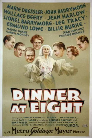 Poster to the movie "Dinner at Eight" #1866875