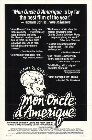 Poster to the movie "My American Uncle" #1062479