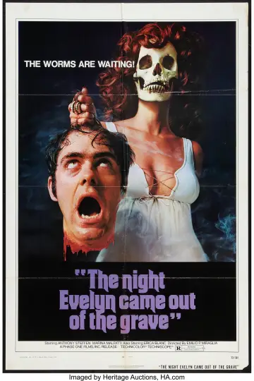 Poster to the movie "The Night Evelyn Came Out of the Grave" #1524733