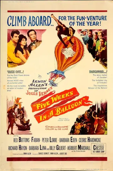 Poster to the movie "Five Weeks in a Balloon" #1871014