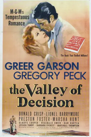 Poster to the movie "The Valley of Decision" #1790460