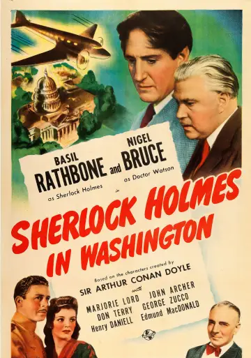 Poster to the movie "Sherlock Holmes in Washington" #1054013