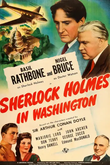 Poster to the movie "Sherlock Holmes in Washington" #1054014