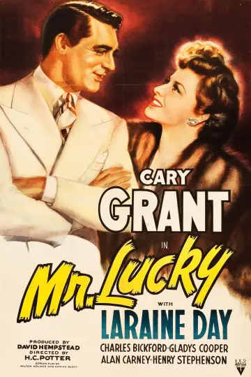 Poster to the movie "Mr. Lucky" #1590329