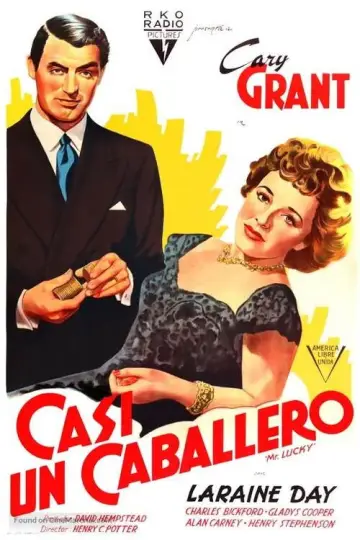Poster to the movie "Mr. Lucky" #1590334