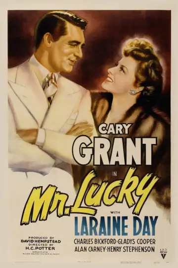 Poster to the movie "Mr. Lucky" #1590335