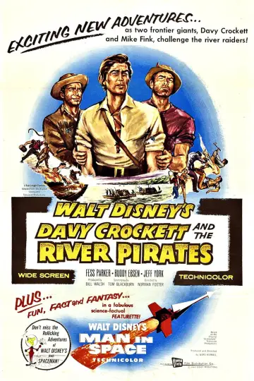 Poster to the movie "Davy Crockett and the River Pirates" #1858365
