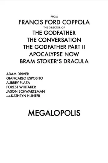 Poster to the movie "Megalopolis" #454517