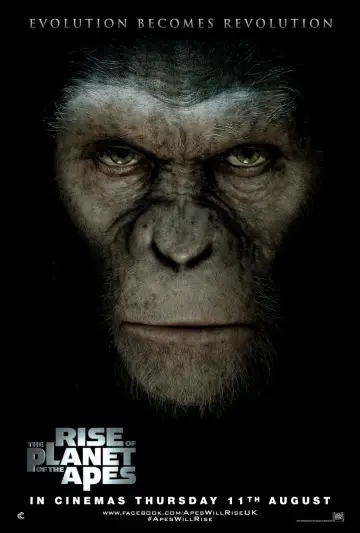 Poster to the movie "Rise of the Planet of the Apes" #598944