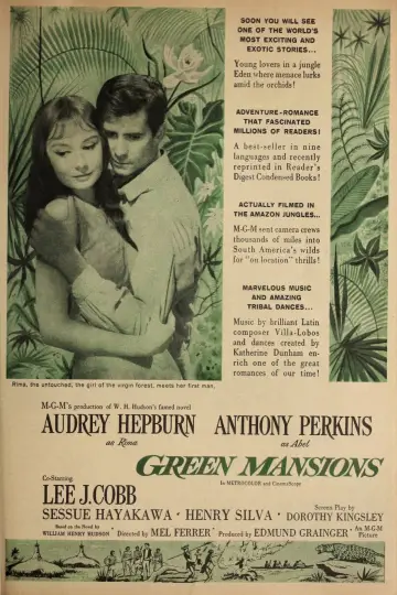 Poster to the movie "Green Mansions" #1872380