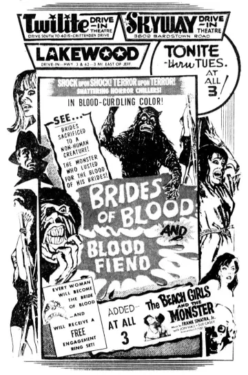 Poster to the movie "Brides of Blood" #1834406