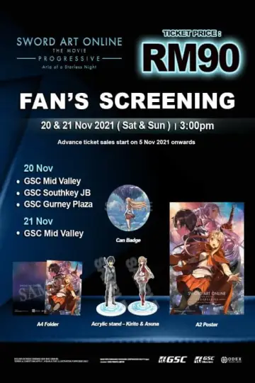 Poster to the movie "Sword Art Online the Movie - Progressive - Aria of a Starless Night" #99712