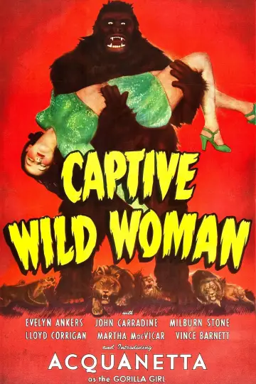 Poster to the movie "Captive Wild Woman" #1622410